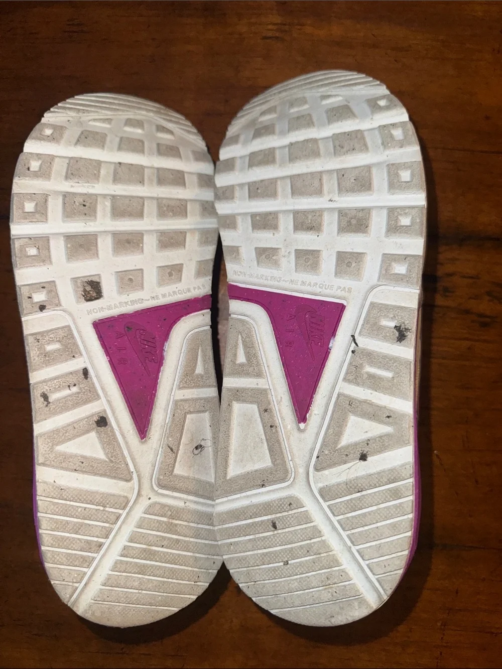 Nike White and Hot Pink Women's Athletic Shoes